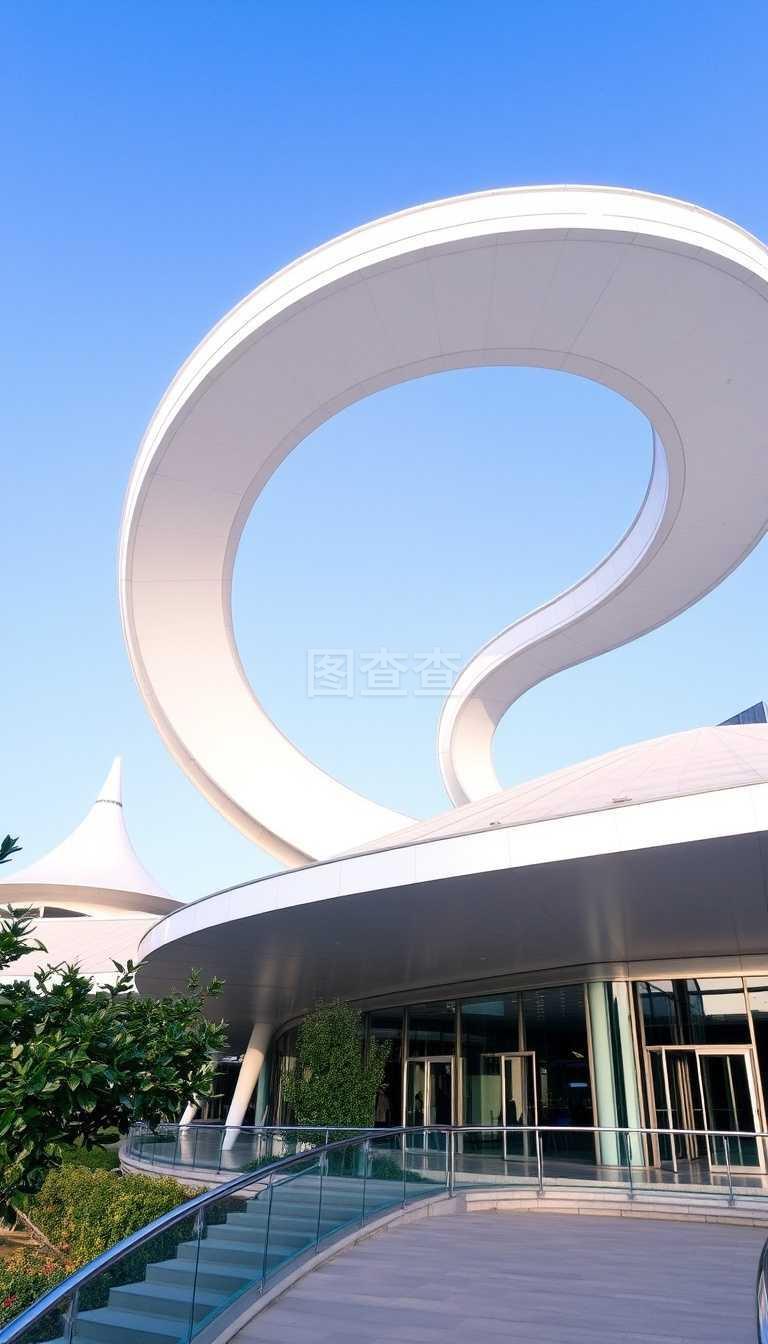 現代建筑裝飾中的螺旋形和曲線形屋頂